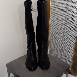Easy Street Luela Black Over the Knee Boots Size 12M Textured